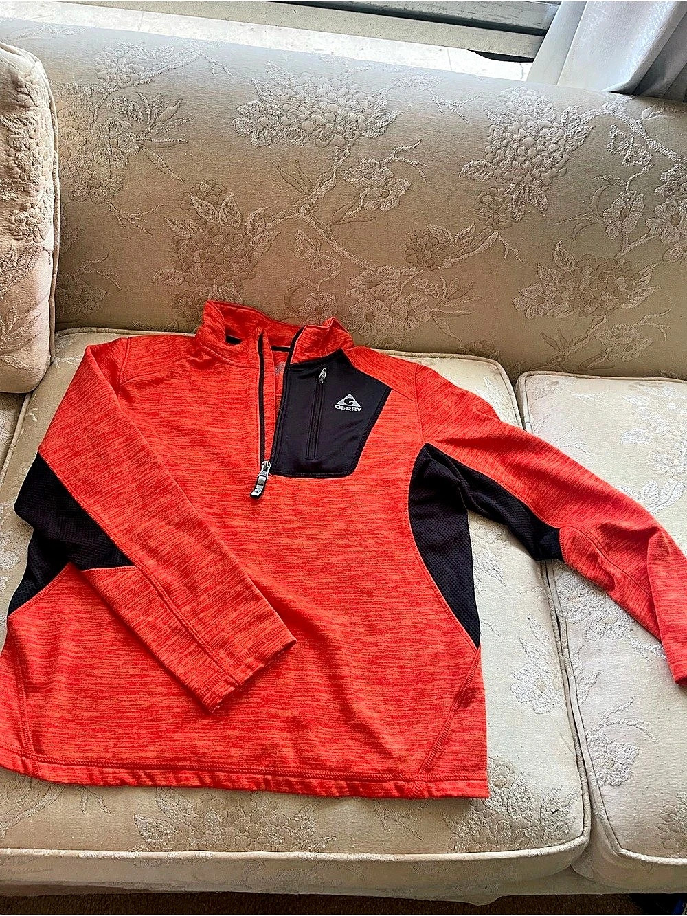 Gerry Men's Active 1/4 Zip Pullover Red & Black Size Large